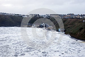 Storm at Ballybunion seaside beach