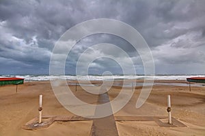 Storm at the beach photo