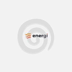 Storm blitz energy modern letter e logo photo