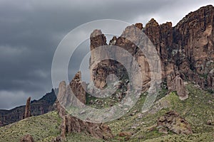 Storm Building Above Superstition Mountain, Lost Dutchman State Park, Arizona