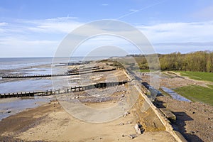 Storm Ciara Stowm Damage Climping Beach photo