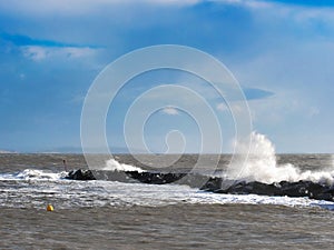 Storm Ciaran at Lyme Regis November 2023 photo