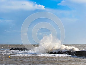 Storm Ciaran at Lyme Regis November 2023 photo