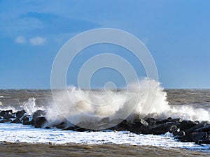 Storm Ciaran at Lyme Regis November 2023 photo