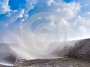 Storm Ciaran at Lyme Regis November 2023 photo