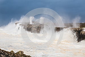 Storm on the cliff, Bufones photo