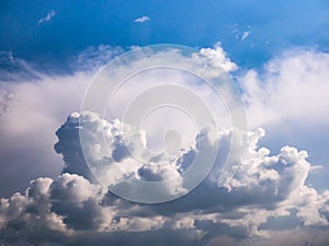 Storm cloud begins to form columns Cumulonimbus