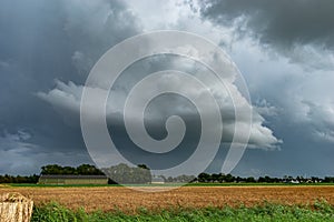 Updraft of a strong thunderstorm
