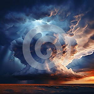 storm cloud large towering clouds associated with thunderstoms photo