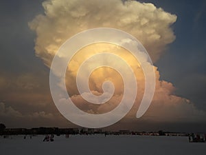 Storm cloud on Siesta Key beach