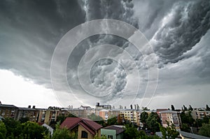 Storm clouds above the city