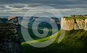 Storm clouds above the Vale do Capao in the Chapada Diamantina from the Morro do Pai Inacio.