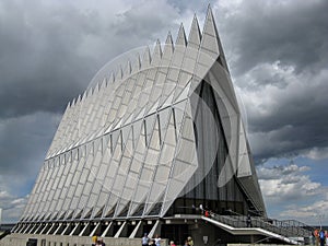 Storm clouds behind Cadet Chapel.