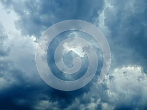 Storm clouds black close up