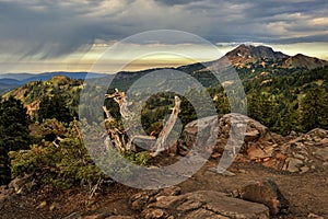 Storm clouds and Brokeoff Mountain, Lassen Volcanic National Park