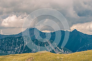 Storm clouds in the Dolomites