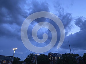 Storm Clouds in the Evening in Spring in June