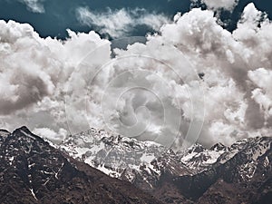 Storm clouds forming over Jebel Toubkal, Morocco