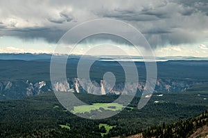 Storm Clouds Gather Over Grand Canyon Of The Yellowstone