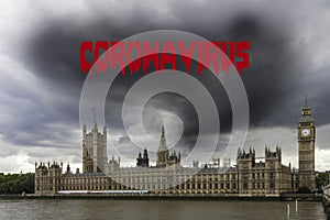 Storm clouds gathering over the Palace of Westminster