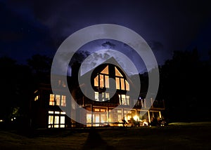 Storm clouds of a house