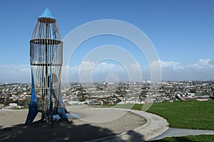 Storm Clouds Linger in the Distance Over Torrance as Viewed from Rocketship Park, South Bay, Los Angeles County, California