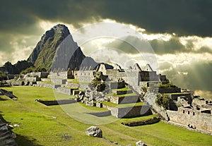 Storm clouds in Machu-Picchu photo