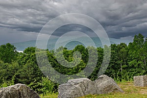 storm clouds moving in at the enfield look out