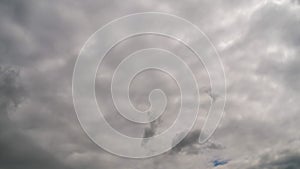 Storm Clouds are Moving in Sky, Timelapse.