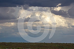 Storm clouds on the Namibian horizon