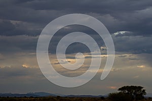 Storm clouds on the Namibian horizon