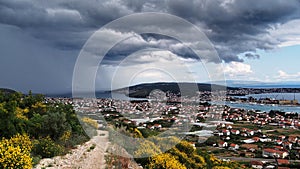 Storm clouds over adriatic sea