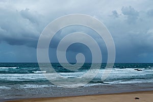 Storm clouds over Atlantic Ocean