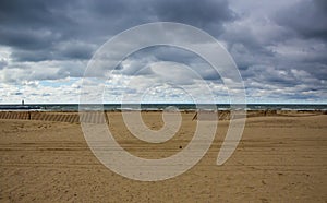 Storm clouds over the beach at Holland Michigan