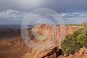 Storm clouds over Canyonlands in Utah