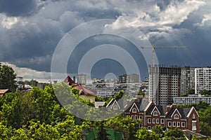 Storm clouds over the city