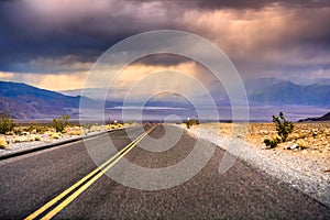 Storm clouds over Death Valley, California