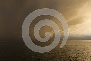 Storm clouds over lake Leman