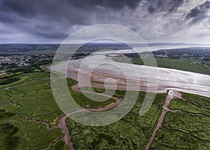 Storm clouds over the Loughor estuary