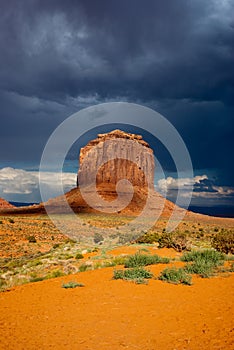 Dark day at Monument Valley