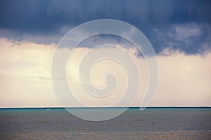 Storm clouds over the ocean