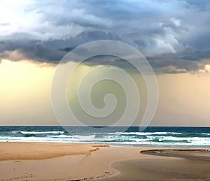 Storm clouds over the ocean Coolum Beach