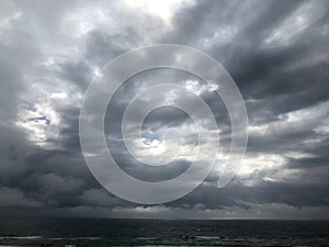 Storm Clouds over the ocean  South Padre Island Texas