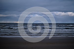 storm clouds over sea