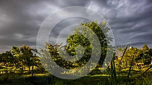 Storm clouds in the park.Uruguay photo