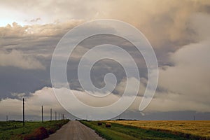Storm Clouds Prairie Sky