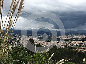 Storm Clouds Rolling in Over the City of Cuenca