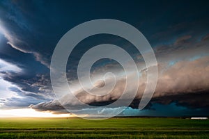 Storm clouds and severe thunderstorm photo