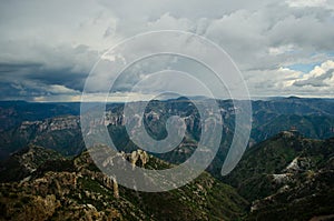 Barrancas del Cobre in Chihuahua  before the storm photo