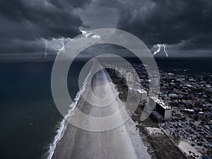 Storm in the coast of Florida